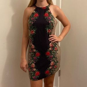 Floral High-neck Dress